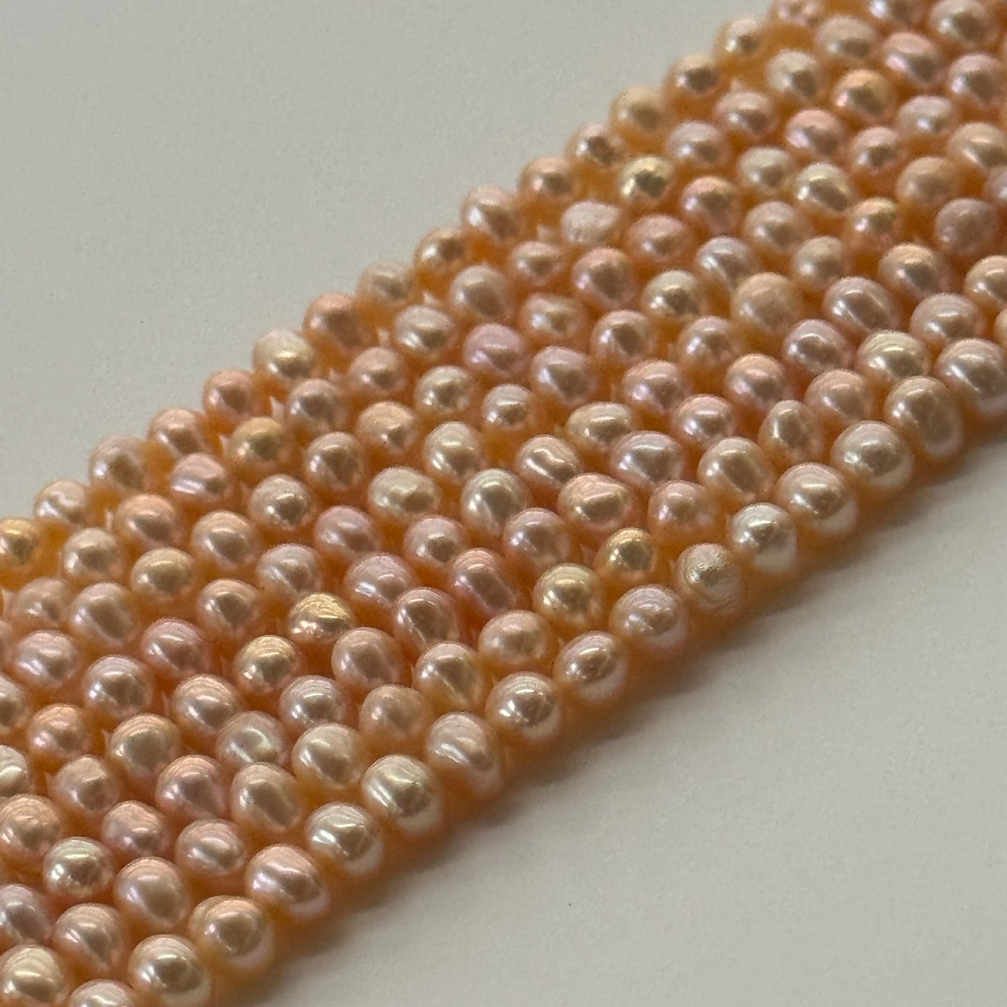 Peach Freshwater Cultured Pearl - Side Drilled - (AA Quality)