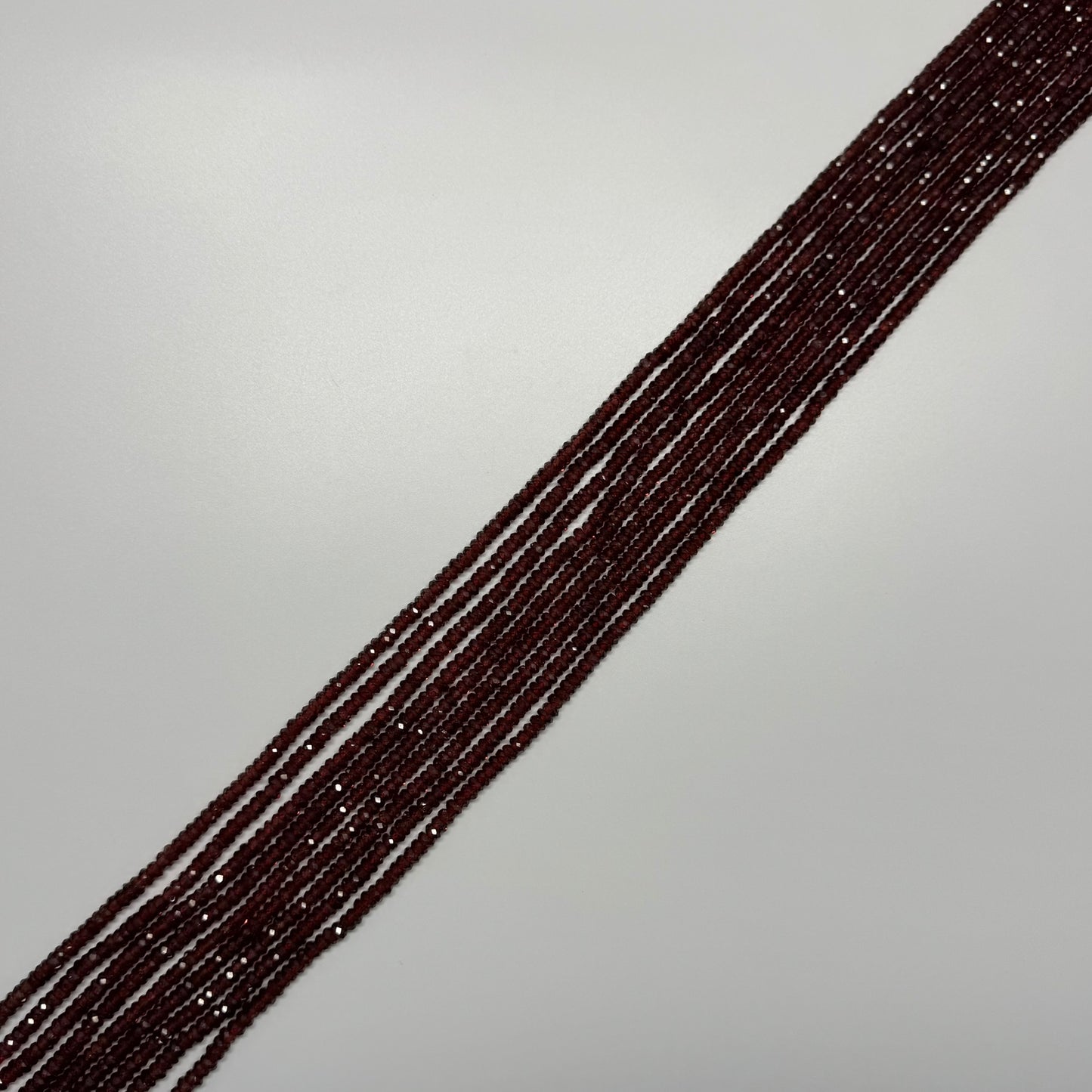 Mozambique Faceted Garnet Gemstone Beads - Rondelle Shape