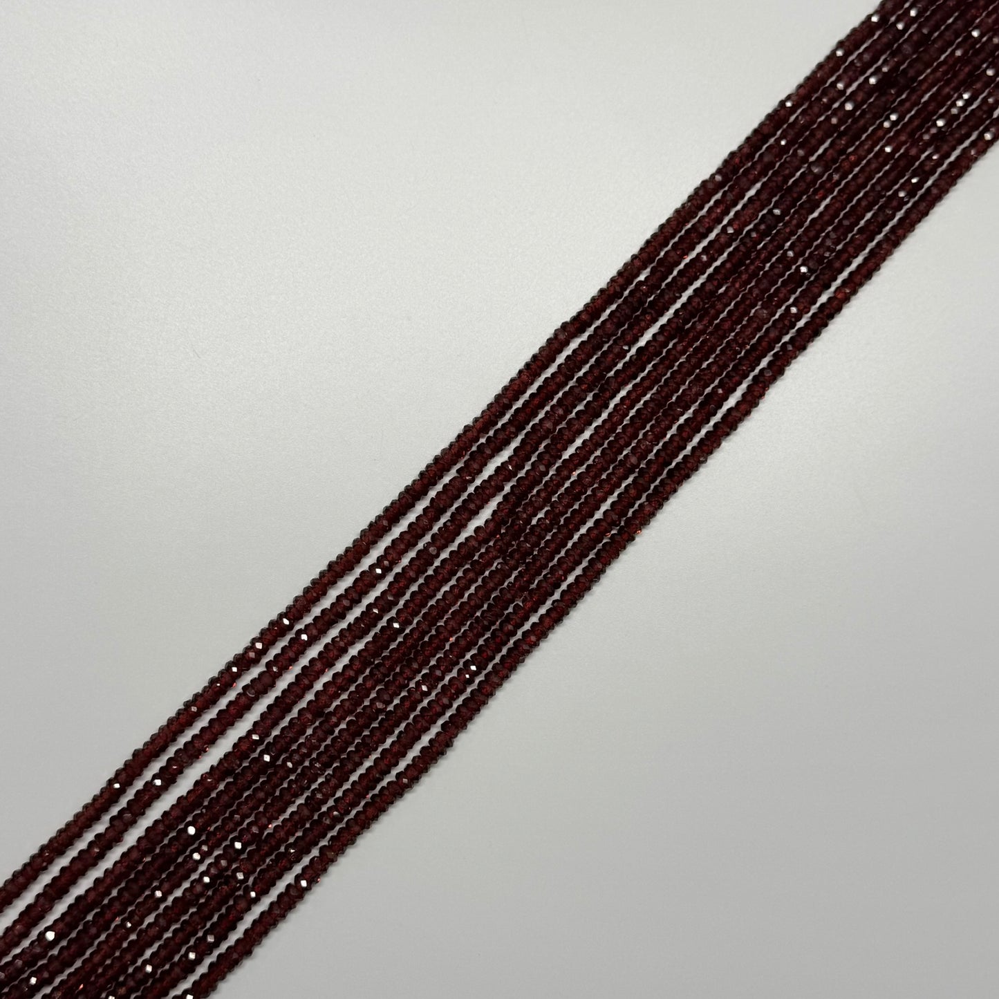 Mozambique Faceted Garnet Gemstone Beads - Rondelle Shape