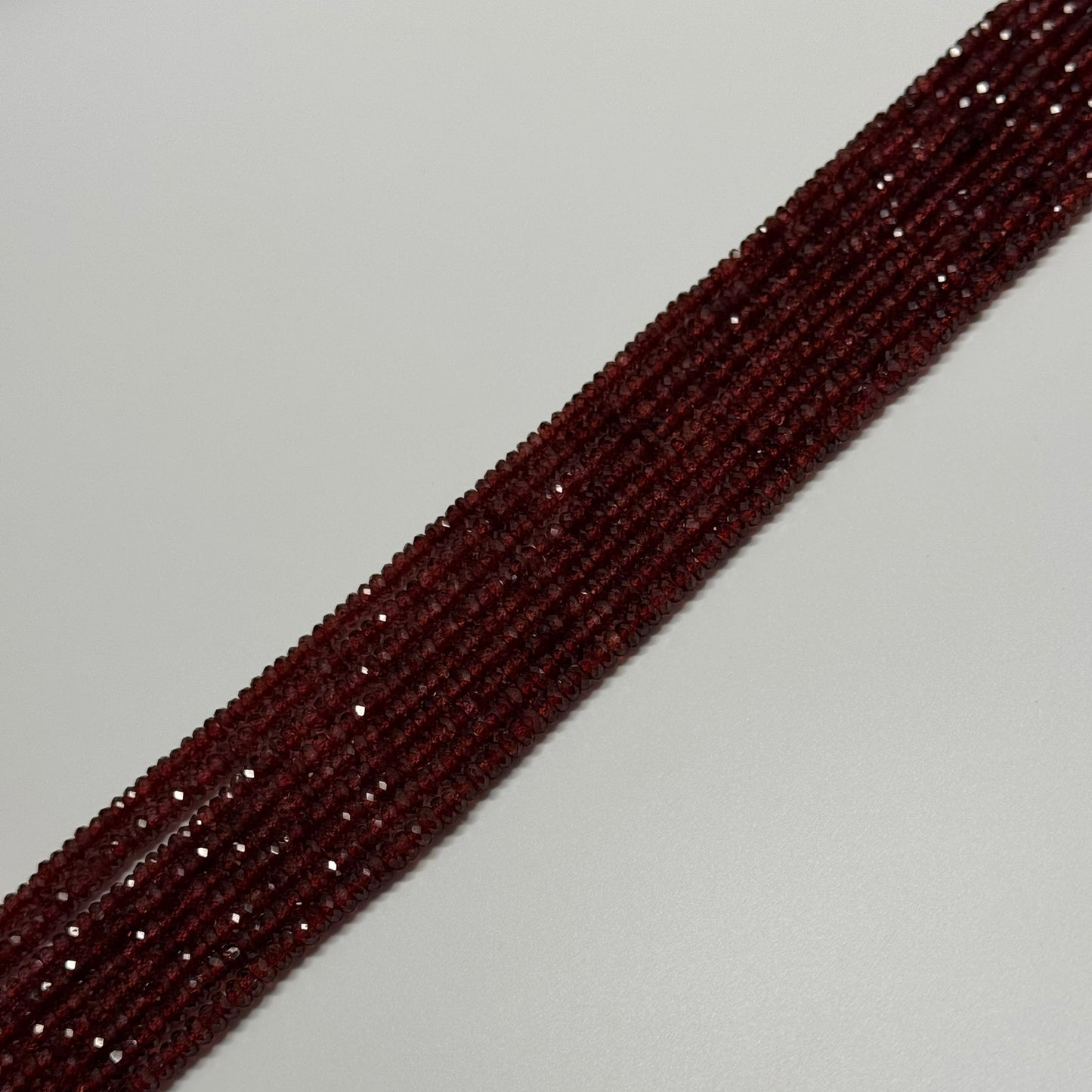 Mozambique Faceted Garnet Gemstone Beads - Rondelle Shape