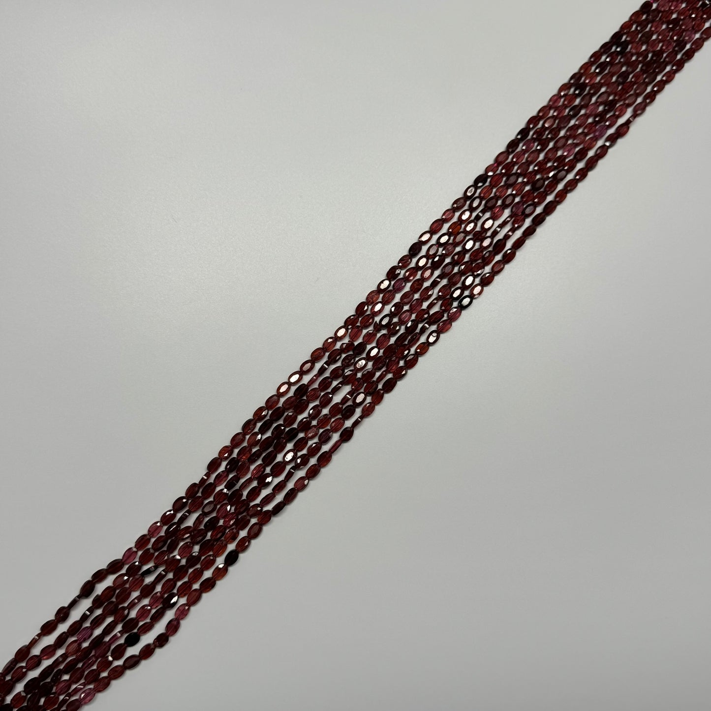 Grape Garnet	Faceted Oval Gemstone Beads (AA Quality)