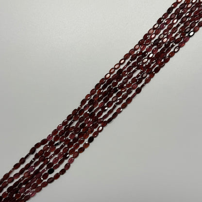 Grape Garnet	Faceted Oval Gemstone Beads (AA Quality)