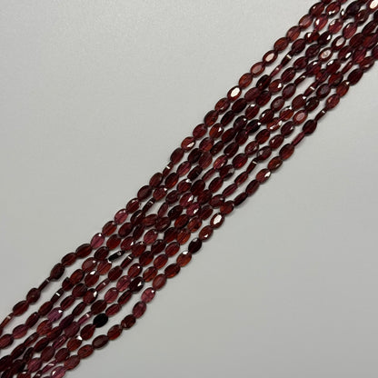 Grape Garnet	Faceted Oval Gemstone Beads (AA Quality)