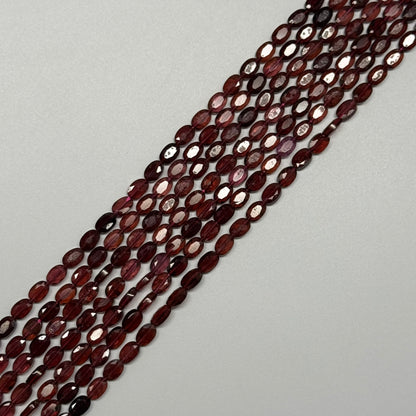Grape Garnet	Faceted Oval Gemstone Beads (AA Quality)