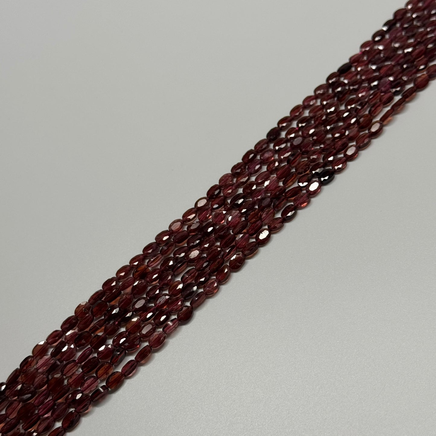 Grape Garnet	Faceted Oval Gemstone Beads (AA Quality)