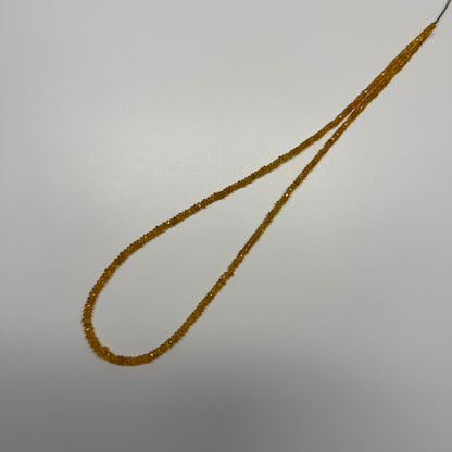 Mandarin Garnet Faceted Rondelle Gemstone Beads