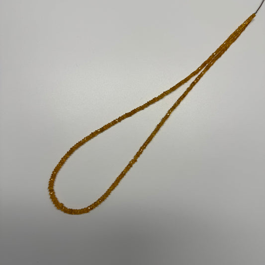Mandarin Garnet Faceted Rondelle Gemstone Beads