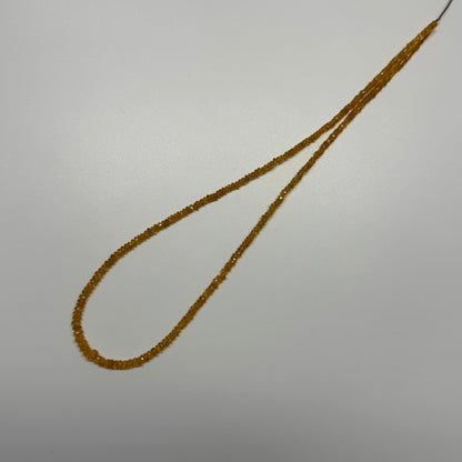 Mandarin Garnet Faceted Rondelle Gemstone Beads