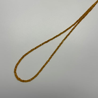 Mandarin Garnet Faceted Rondelle Gemstone Beads