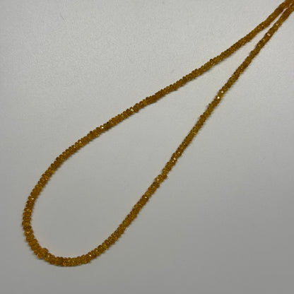 Mandarin Garnet Faceted Rondelle Gemstone Beads