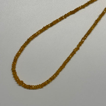 Mandarin Garnet Faceted Rondelle Gemstone Beads