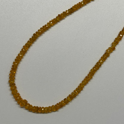 Mandarin Garnet Faceted Rondelle Gemstone Beads
