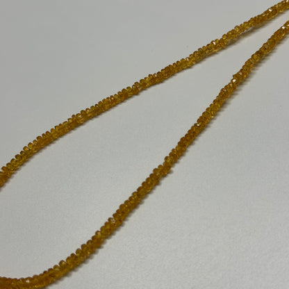 Mandarin Garnet Faceted Rondelle Gemstone Beads