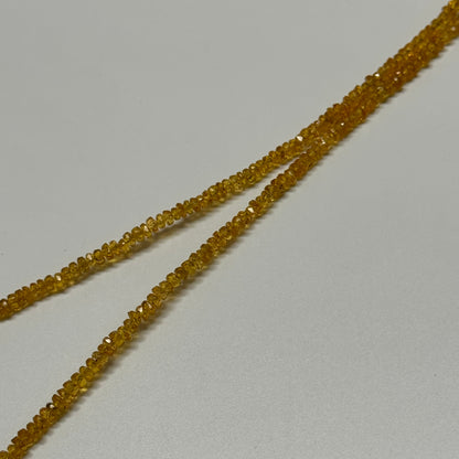 Mandarin Garnet Faceted Rondelle Gemstone Beads