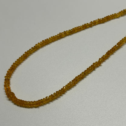 Mandarin Garnet Faceted Rondelle Gemstone Beads