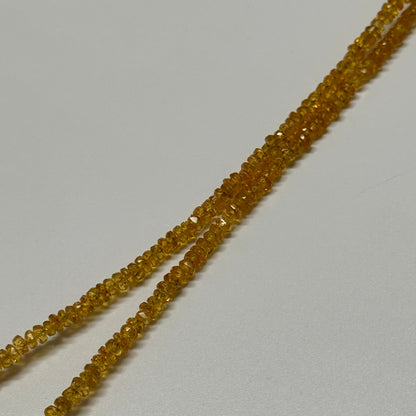 Mandarin Garnet Faceted Rondelle Gemstone Beads