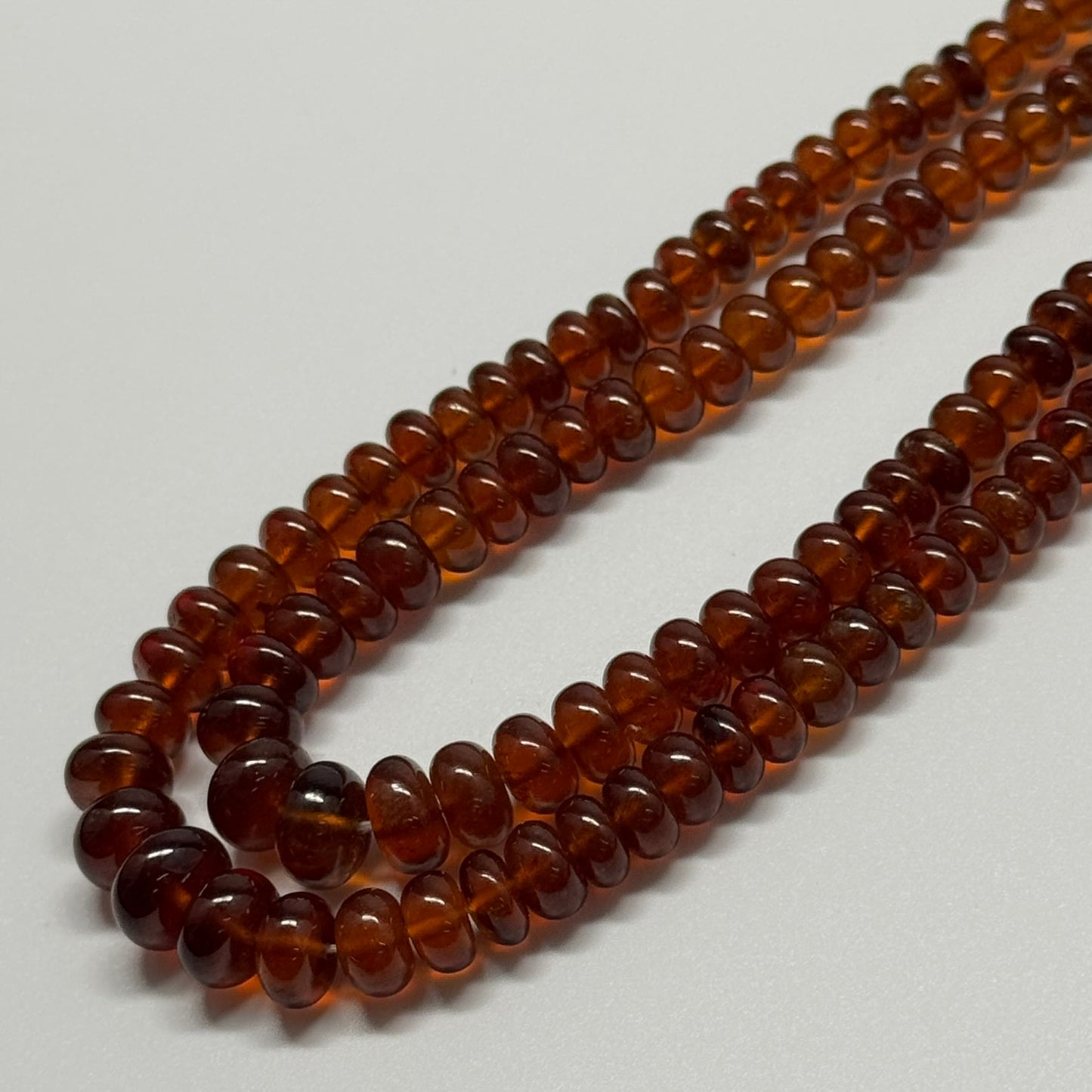 Hessonite Garnet Polished	Rondelle	Gemstone Beads (AAA Quality)