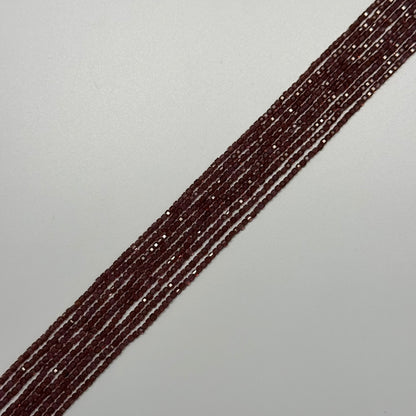 Mozambique Garnet Faceted Square Gemstone Beads (AAA Quality)