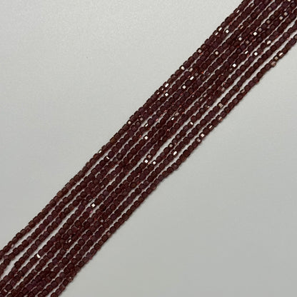 Mozambique Garnet Faceted Square Gemstone Beads (AAA Quality)