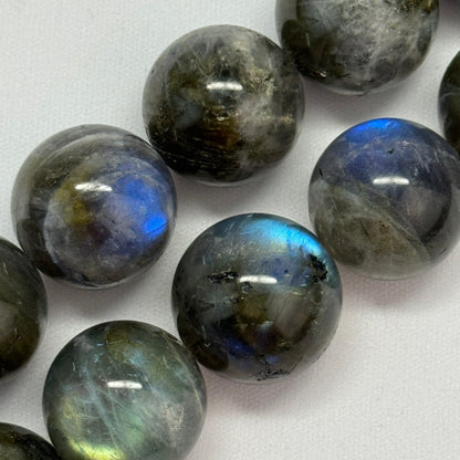 Extremely Rare Labradorite Polished Round Beads 21 – 22mm