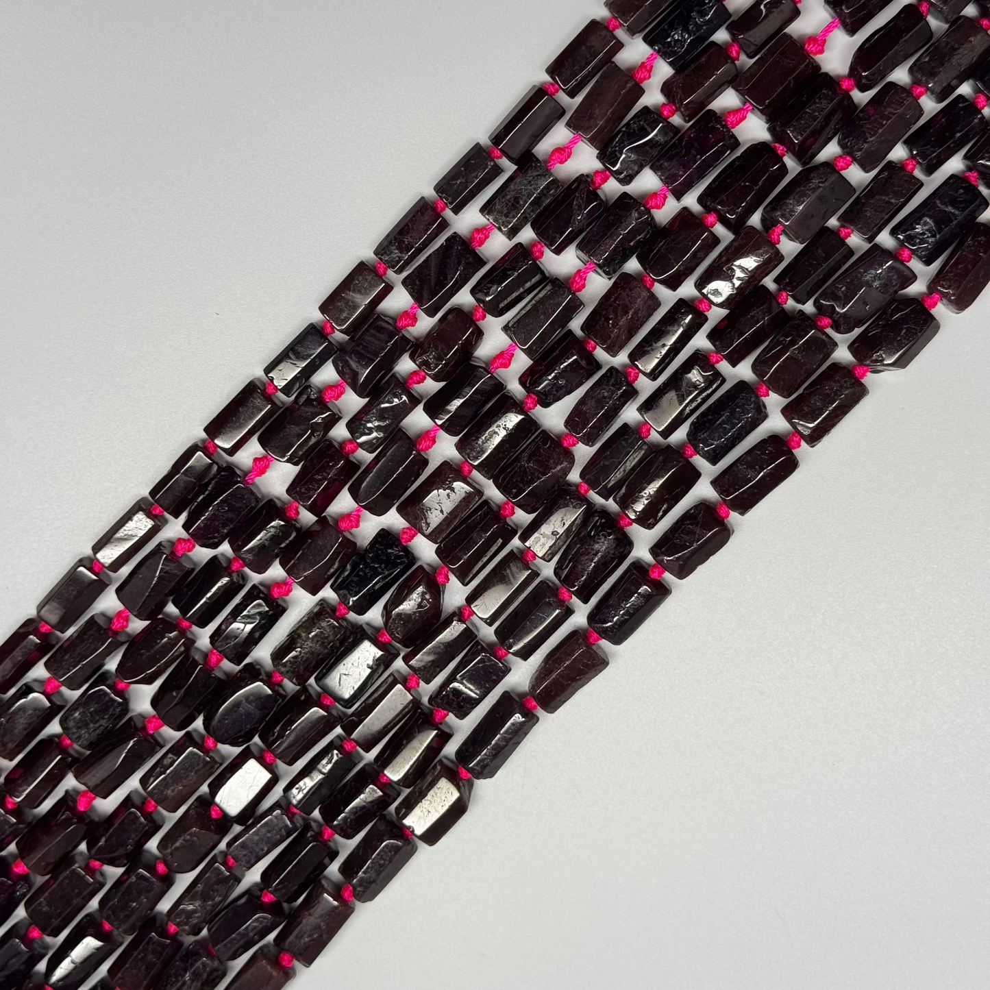 Pyrope Garnet Polished Tube Gemstone Beads