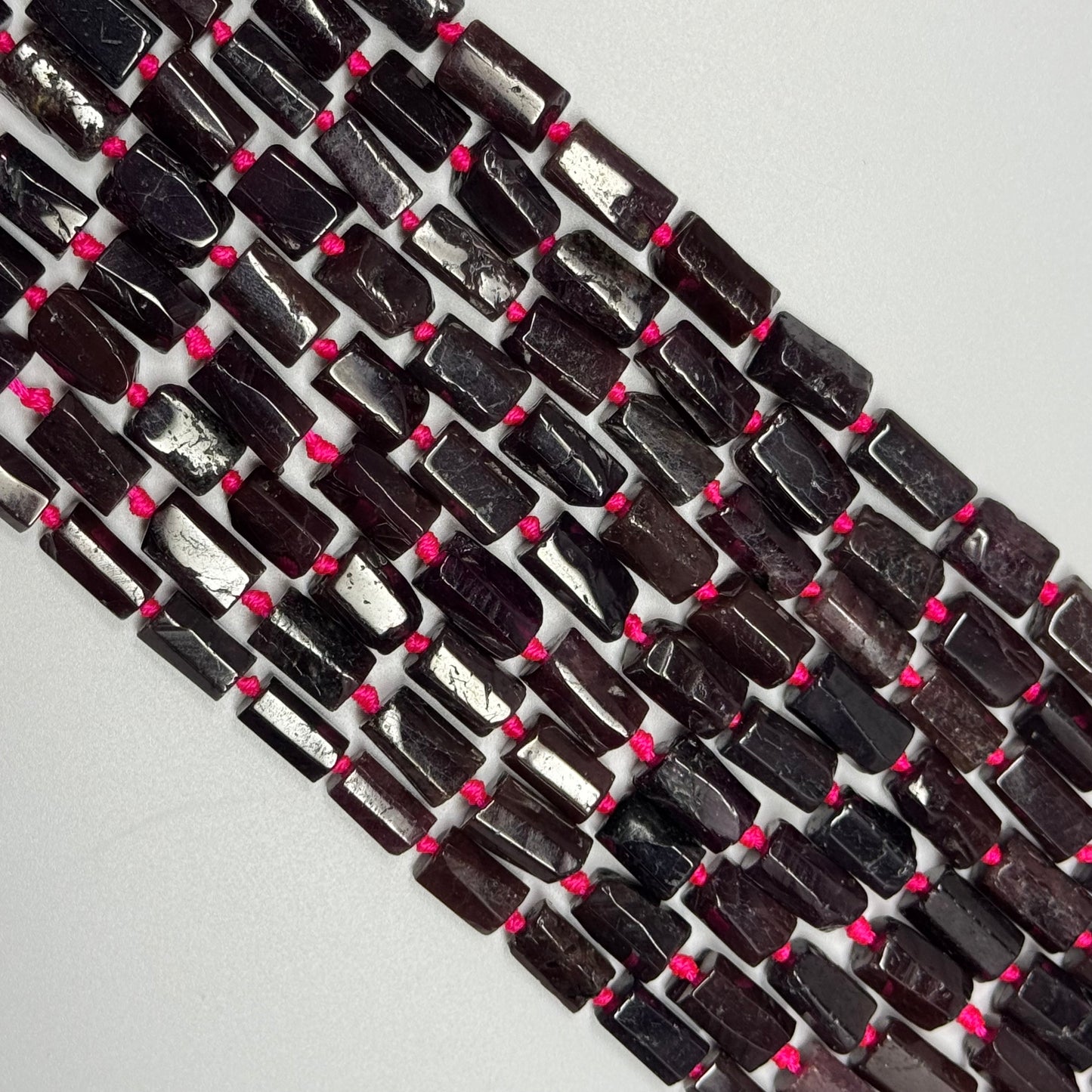 Pyrope Garnet Polished Tube Gemstone Beads