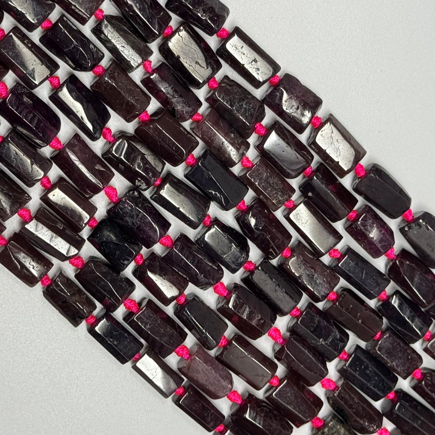 Pyrope Garnet Polished Tube Gemstone Beads
