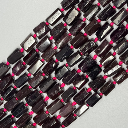 Pyrope Garnet Polished Tube Gemstone Beads