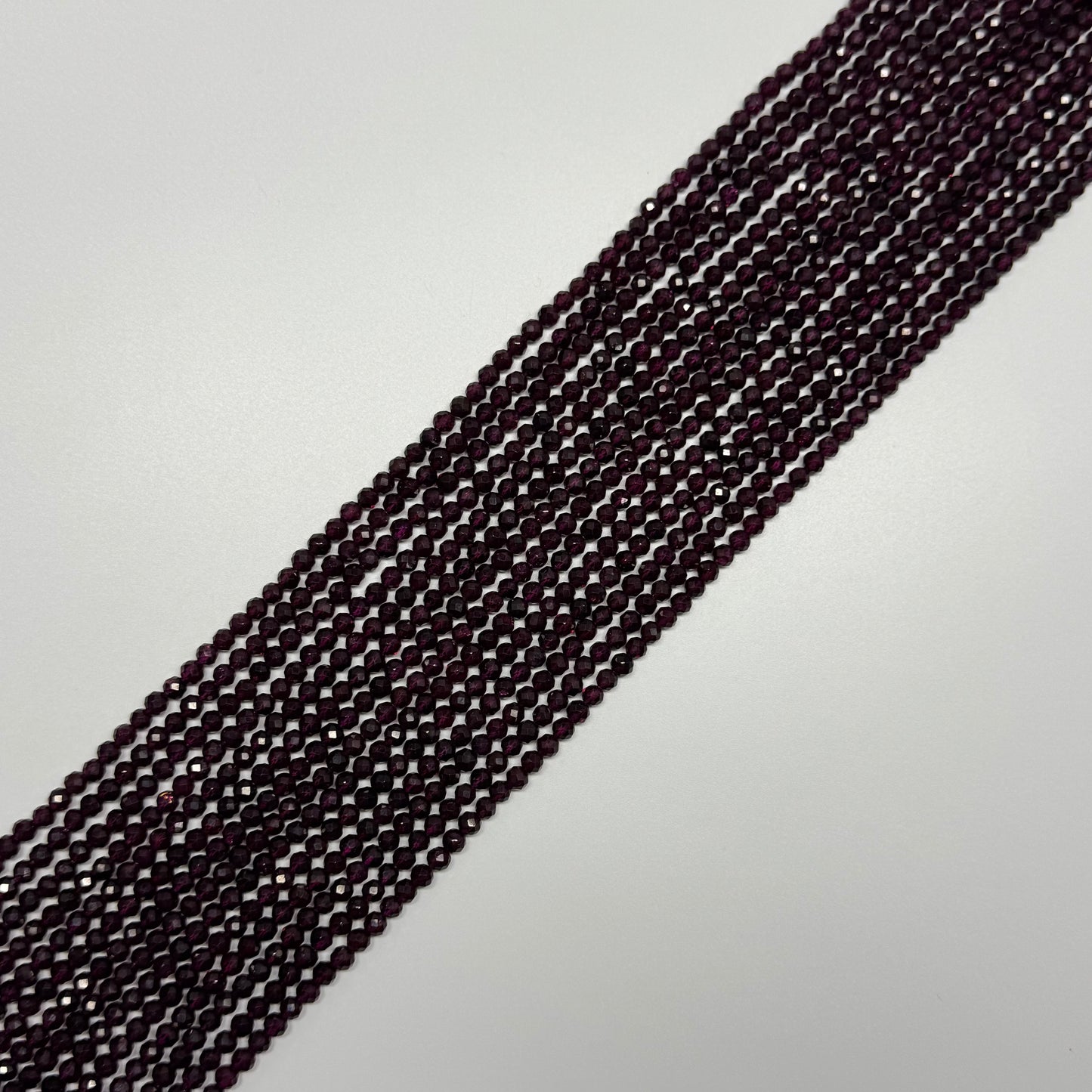 Rhodolite Garnet Beads - Faceted Garnet Beads - Rondelle Shape