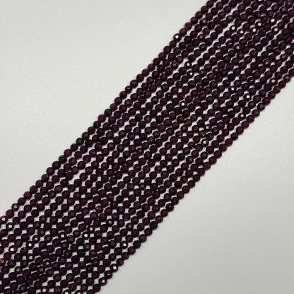 Rhodolite Grape Garnet Beads - Faceted Garnet Beads - Round Shape