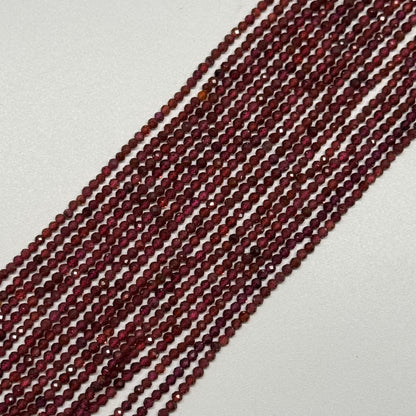 Rhodolite Grape Garnet Beads - Faceted Garnet Beads - Round Shape