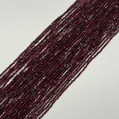 Rhodolite Grape Garnet Beads - Faceted Garnet Beads - Round Shape