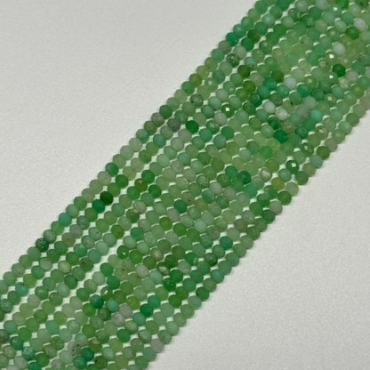 Chrysoprase Beads - Faceted Rondelle