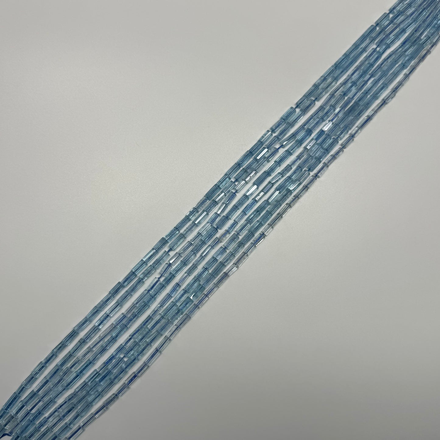 Topaz Faceted Tube Gemstone Beads (AA Quality)