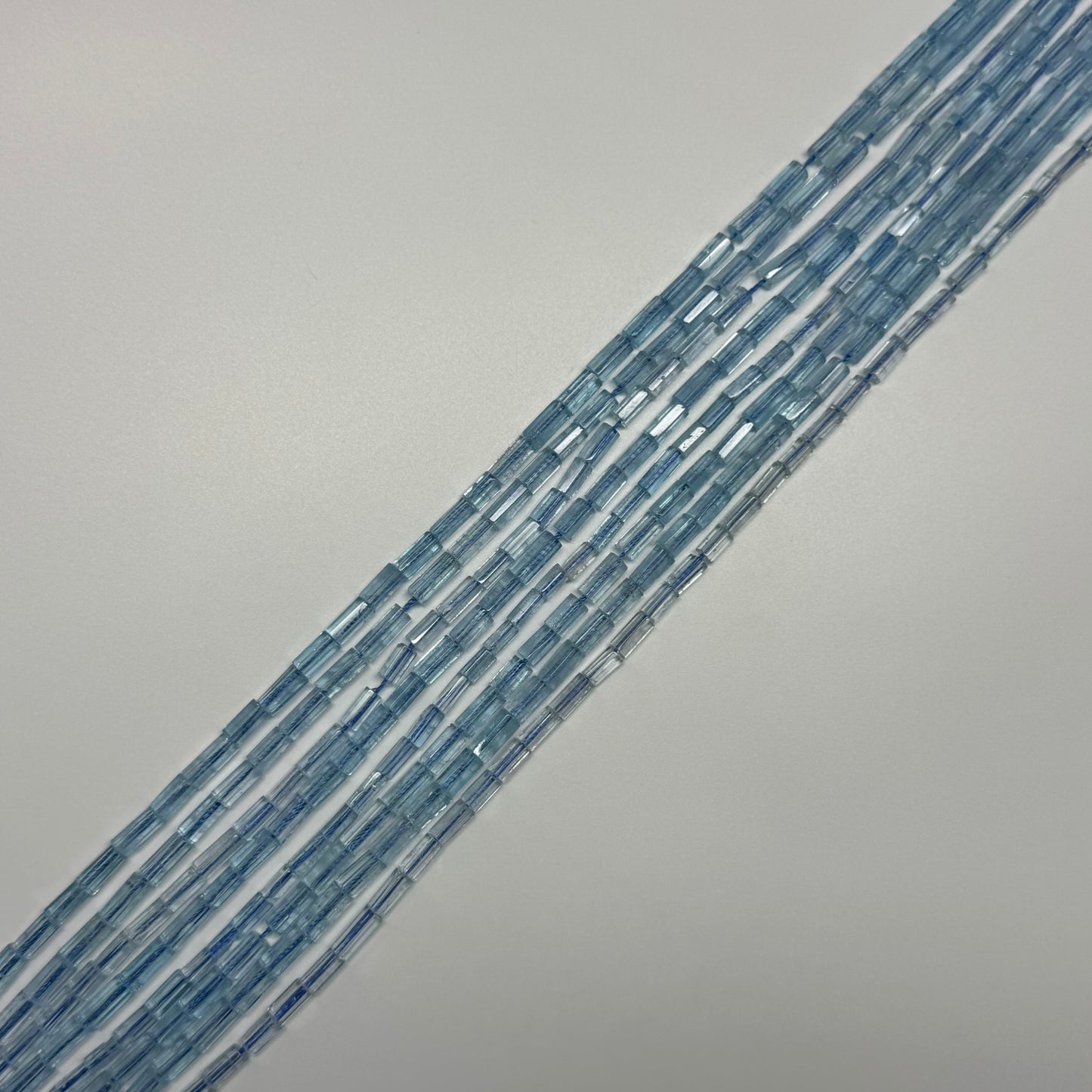 Topaz Faceted Tube Gemstone Beads (AA Quality)