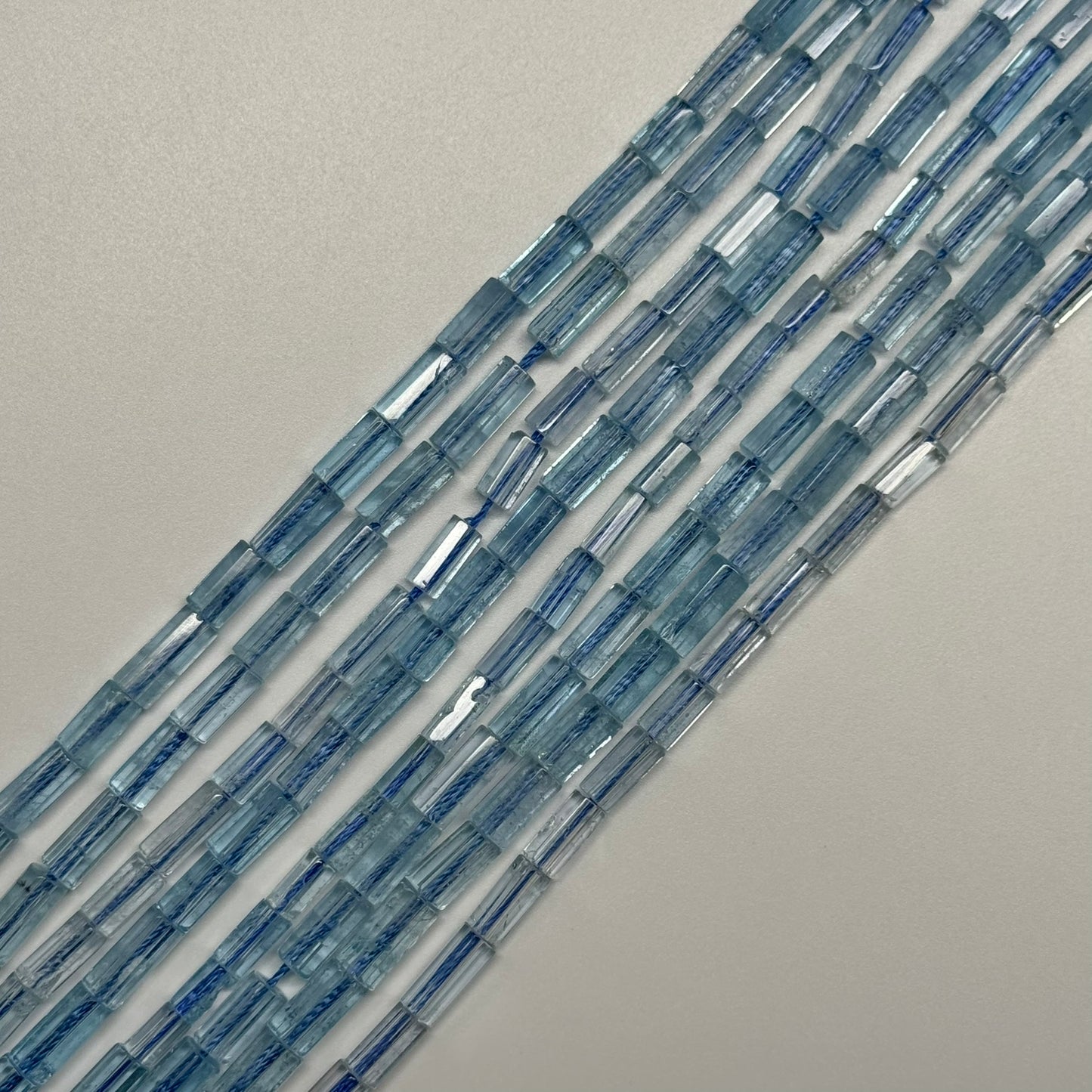 Topaz Faceted Tube Gemstone Beads (AA Quality)