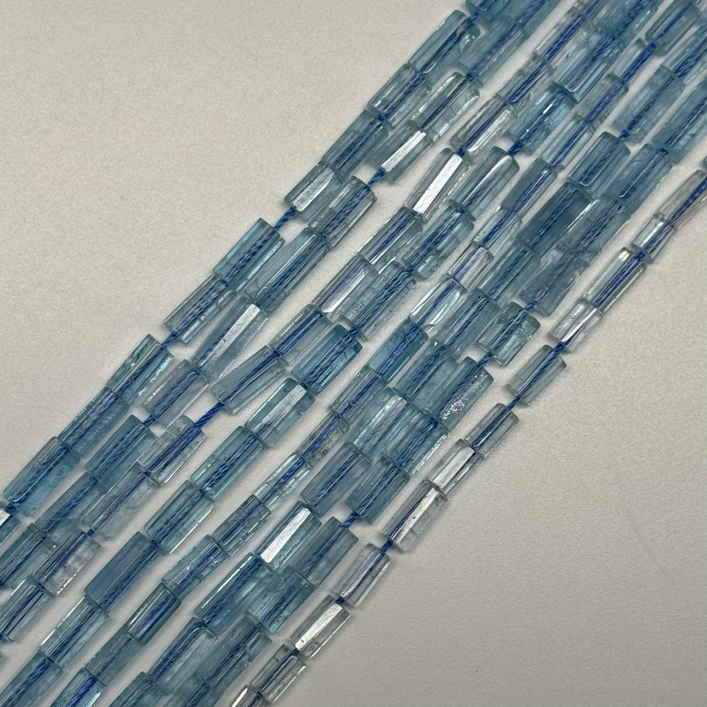 Topaz Faceted Tube Gemstone Beads (AA Quality)