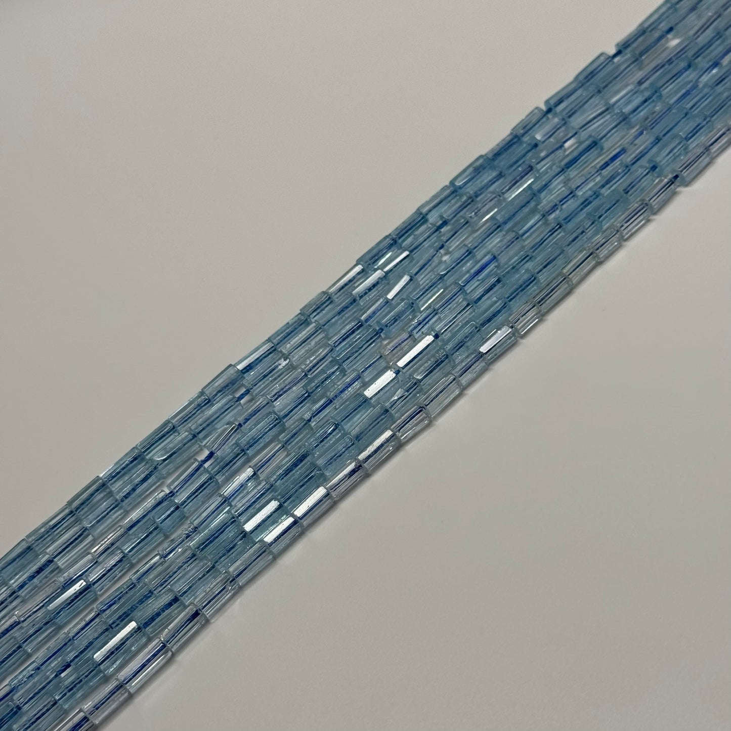 Topaz Faceted Tube Gemstone Beads (AA Quality)