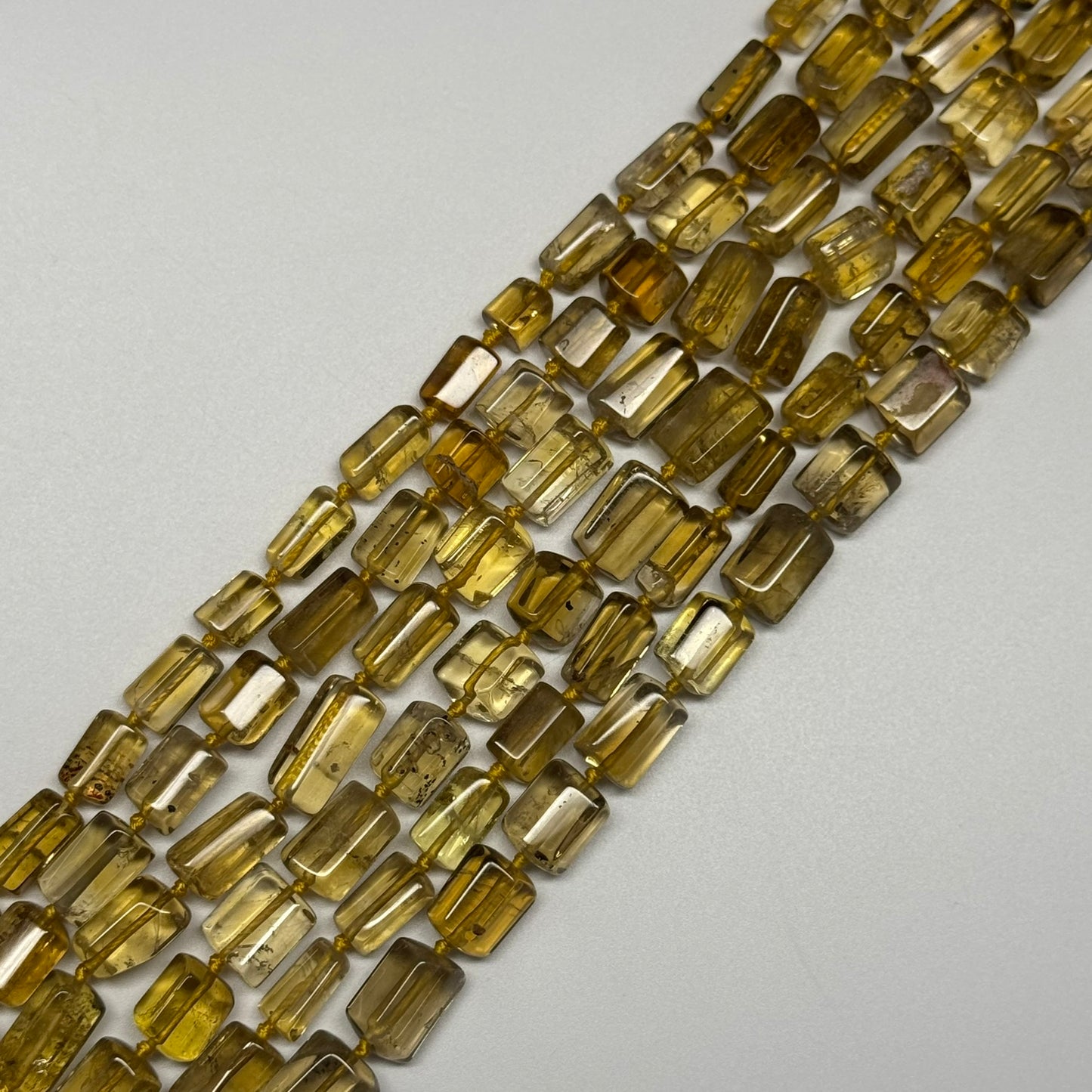 Natural African Citrine Tube Polished Beads