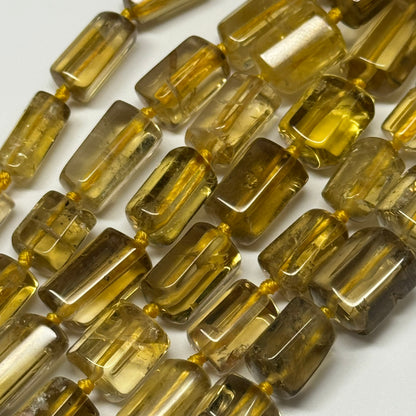 Natural African Citrine Tube Polished Beads