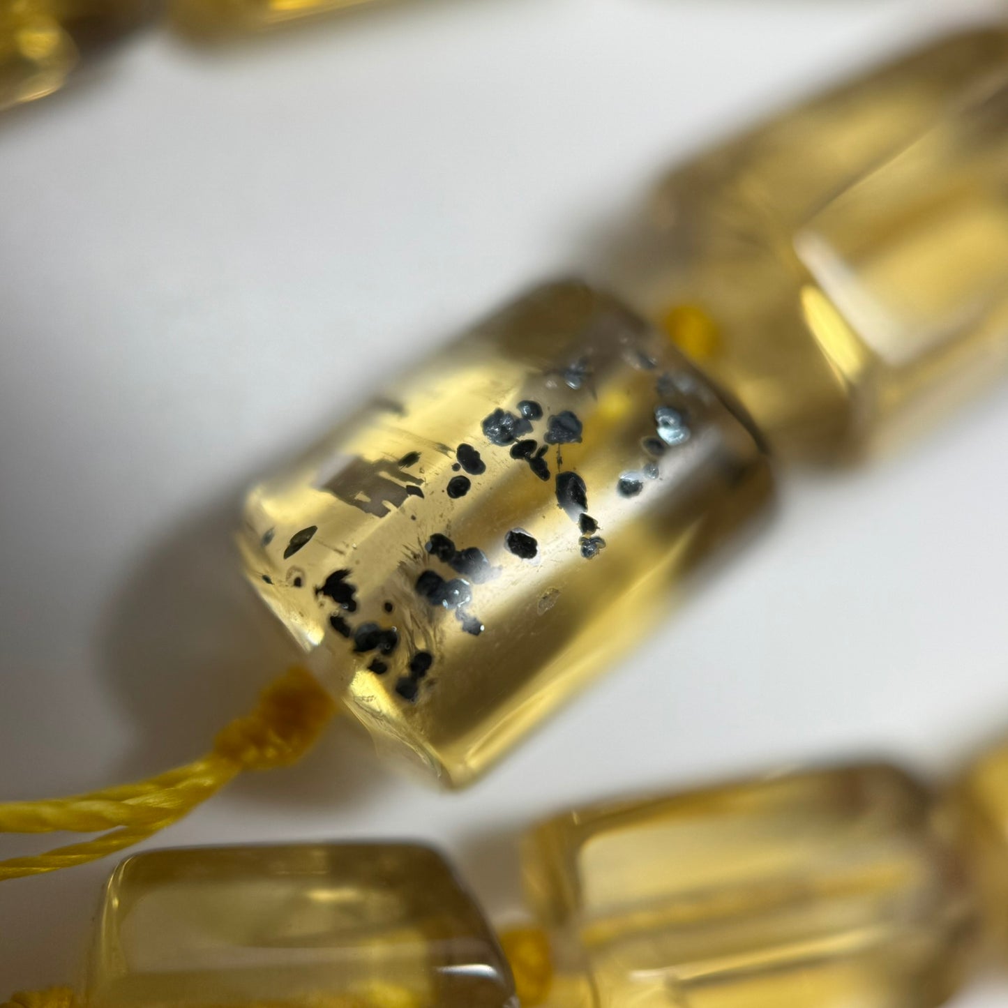 Natural African Citrine Tube Polished Beads