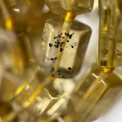 Natural African Citrine Tube Polished Beads