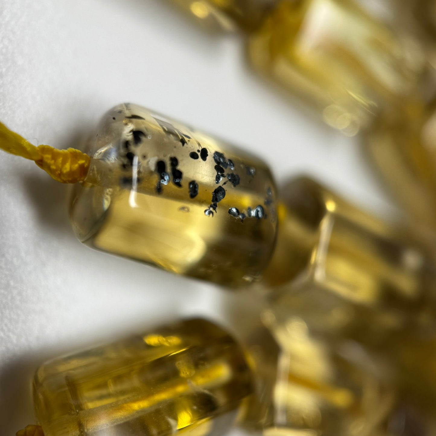 Natural African Citrine Tube Polished Beads