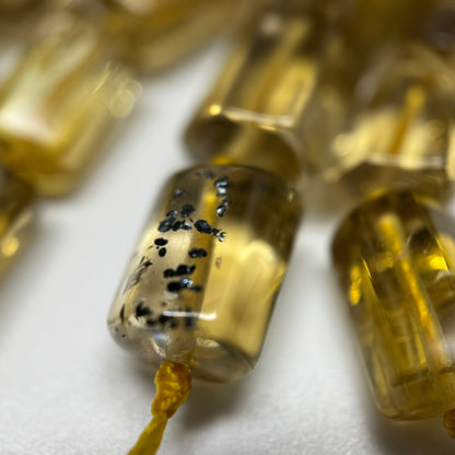 Natural African Citrine Tube Polished Beads