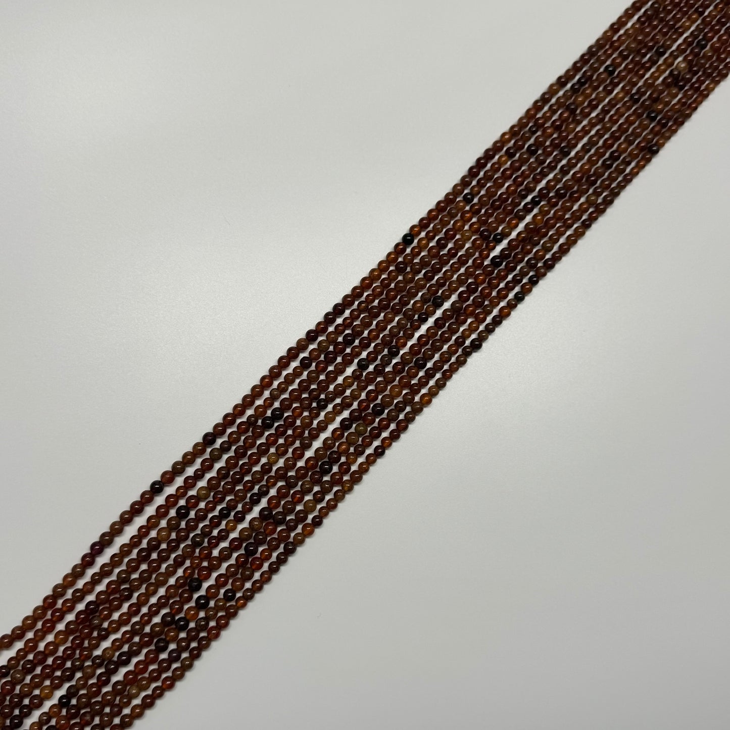 Hessonite Garnet Polished Round Gemstone Beads
