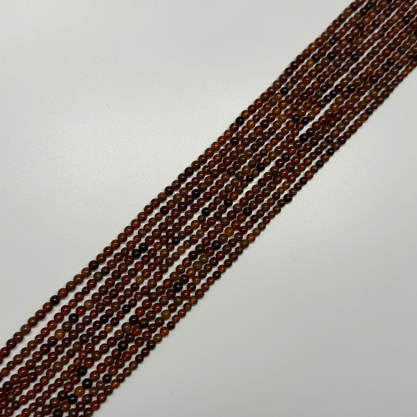 Hessonite Garnet Polished Round Gemstone Beads