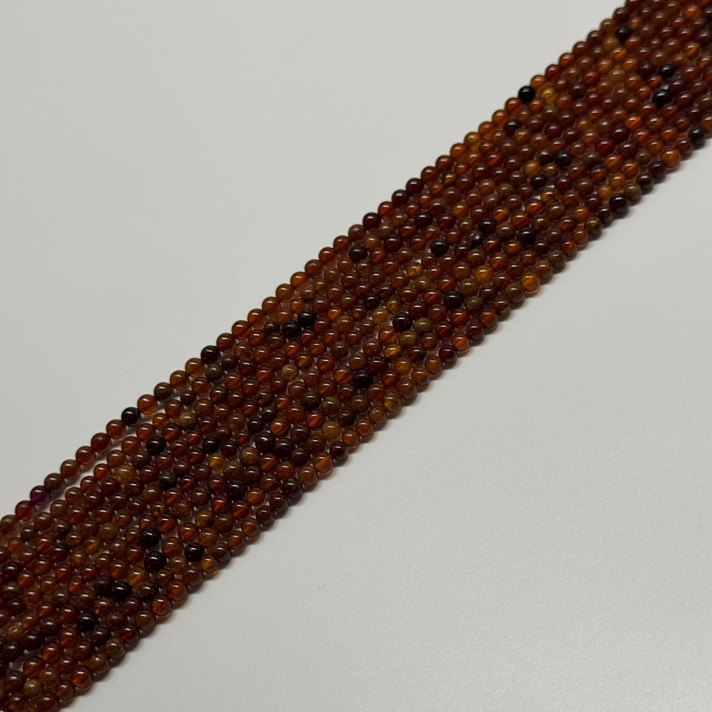 Hessonite Garnet Polished Round Gemstone Beads