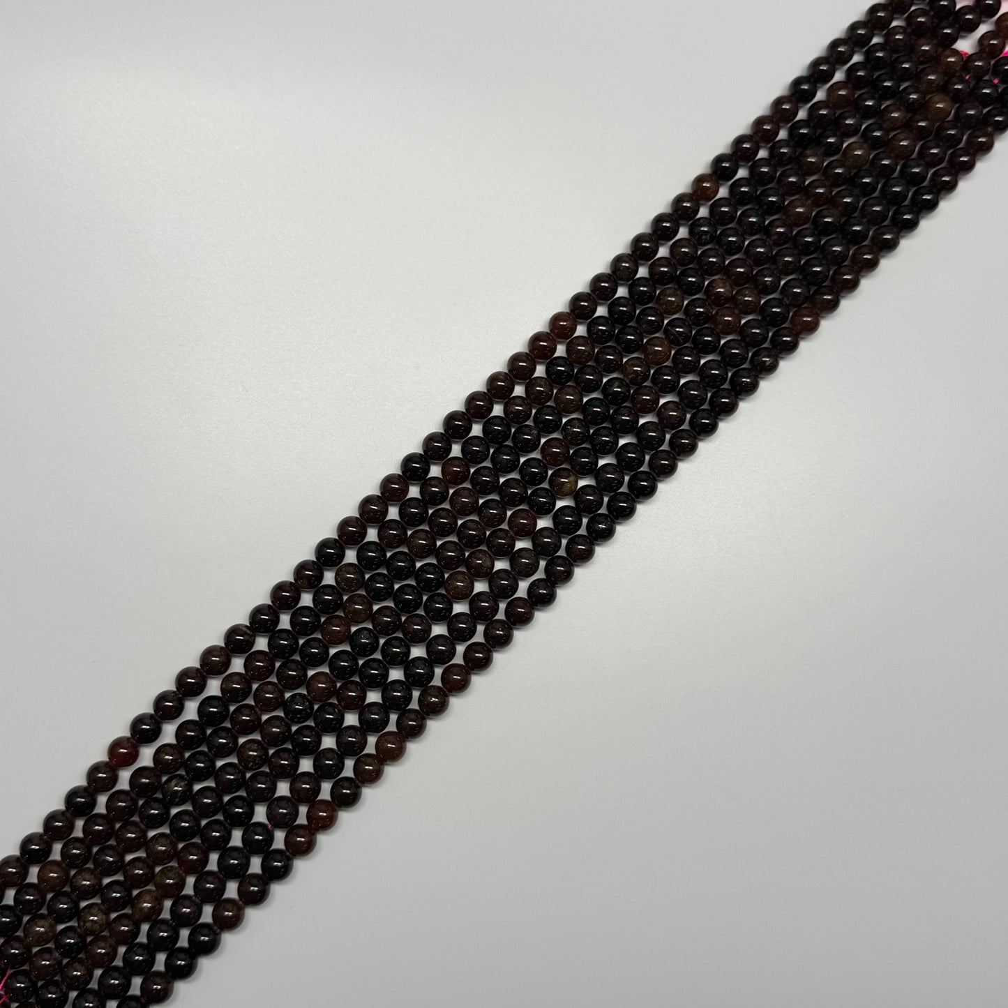 Hessonite Garnet Polished Round Gemstone Beads