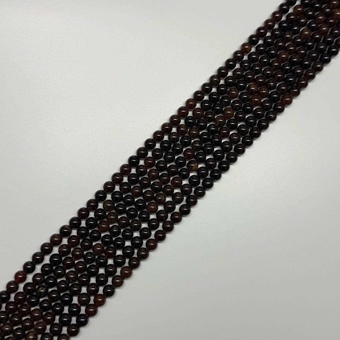 Hessonite Garnet Polished Round Gemstone Beads