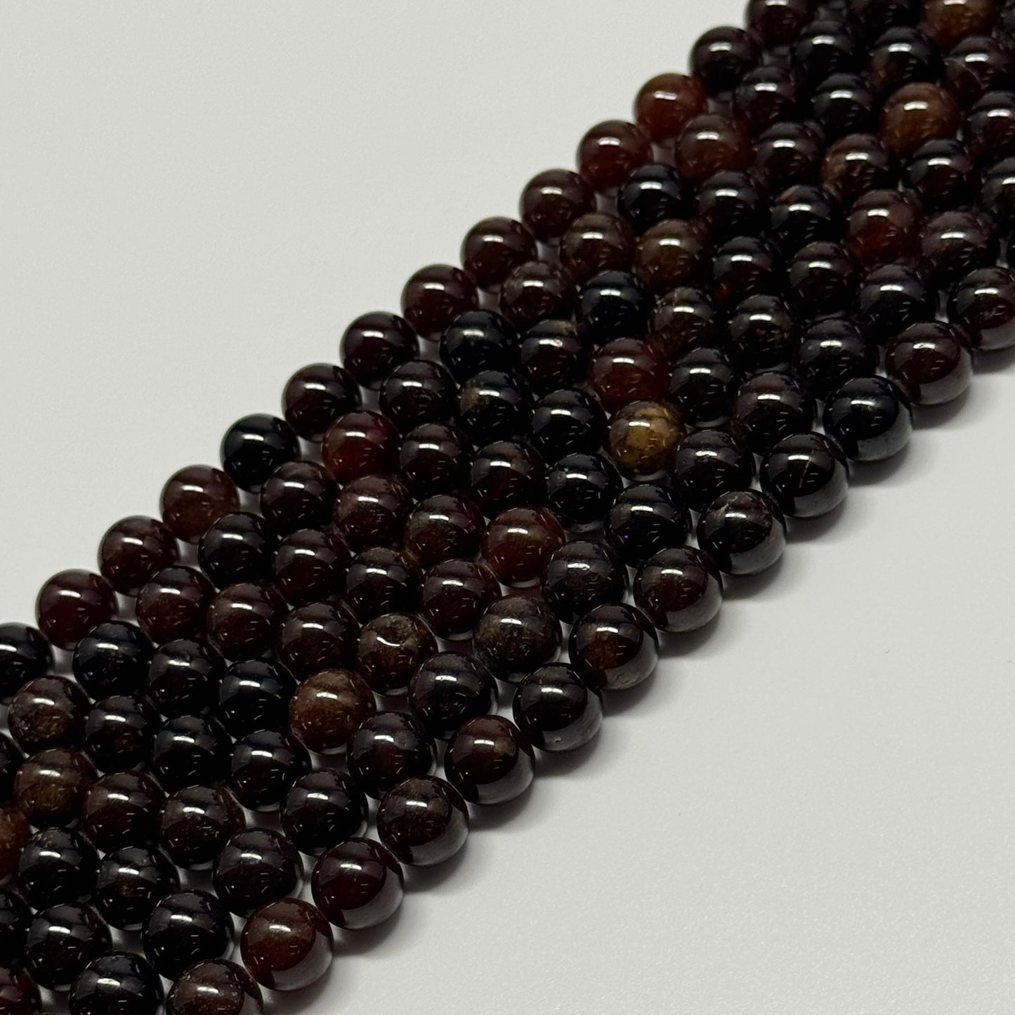 Hessonite Garnet Polished Round Gemstone Beads
